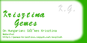 krisztina gemes business card